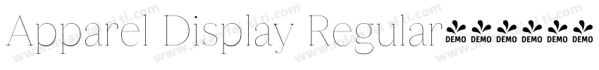 Apparel Display Regular字体转换